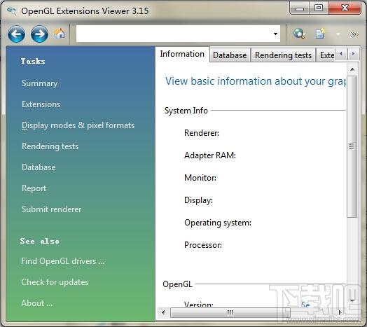OpenGL Extensions Viewer(cpu监测) ,OpenGL Extensions Viewer(cpu监测) 下载,OpenGL Exten