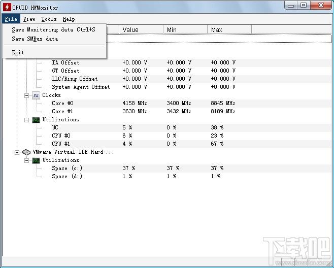 HWMonitor,HWMonitor下载,cpu监测,CPU监测工具,cpu温度检测软件