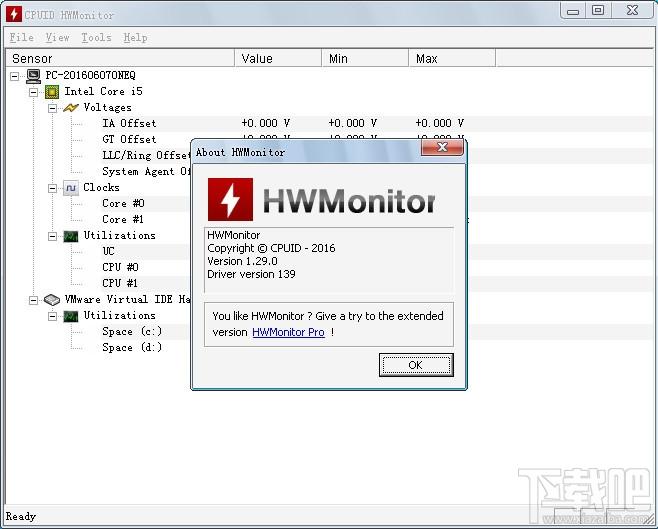 HWMonitor,HWMonitor下载,cpu监测,CPU监测工具,cpu温度检测软件