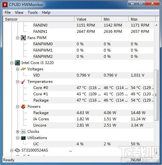 HWMonitor,HWMonitor下载,cpu监测,CPU监测工具,cpu温度检测软件