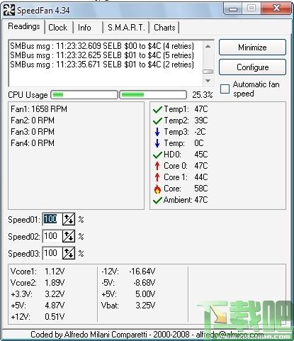 SpeedFan,speedfan下载,硬件监控工具,笔记本风扇控制软件